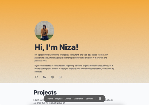 Niza on Rails - This very website!